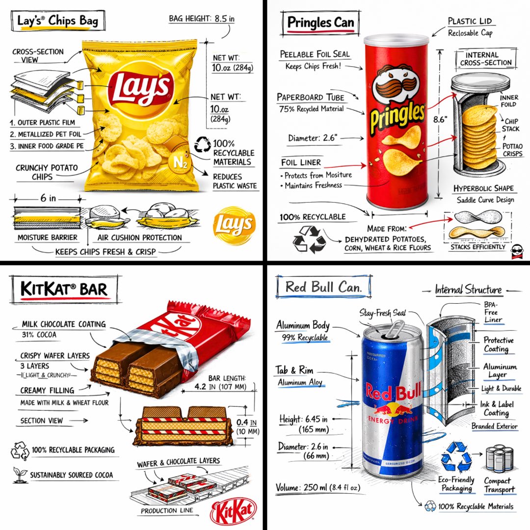 零食品牌技术分解图 - AI生成效果图