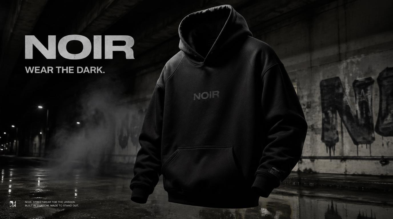 NOIR 街头服饰 Campaign - AI生成效果图