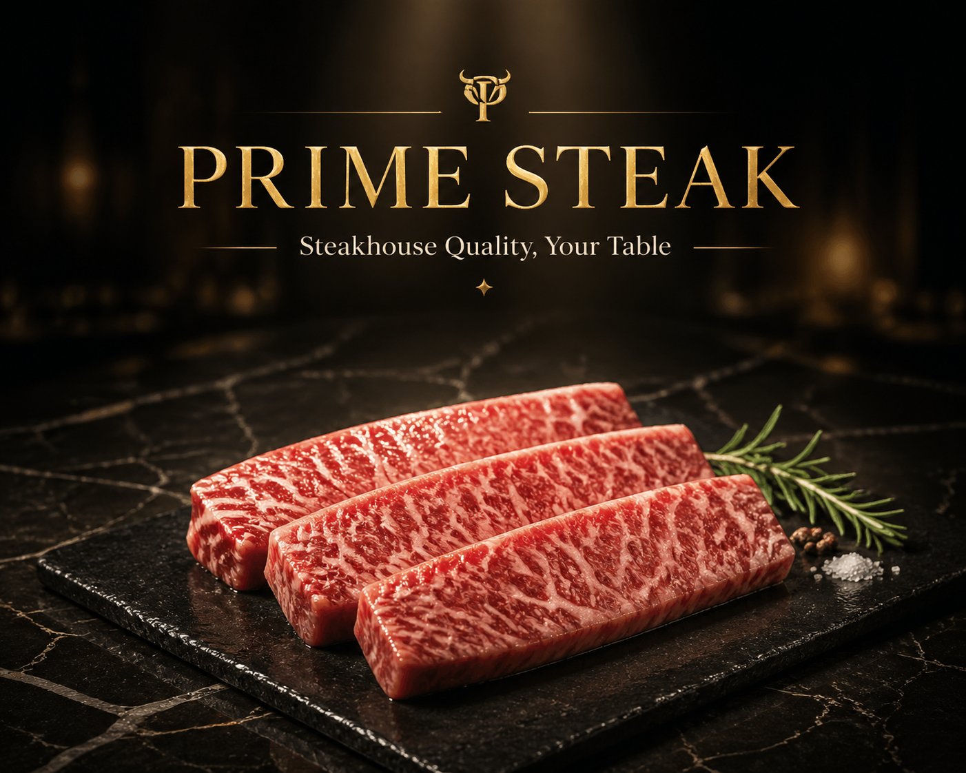 高端肉类海鲜品牌英雄图 - AI生成效果图