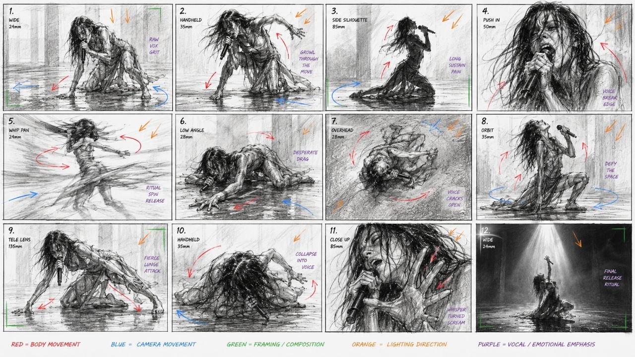 当代舞现场 Storyboard - AI生成效果图