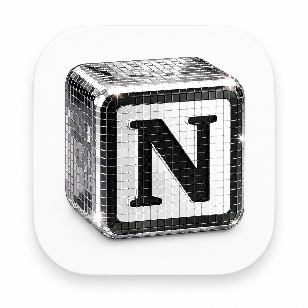 迪斯科镜面 3D App 图标 - AI生成效果图