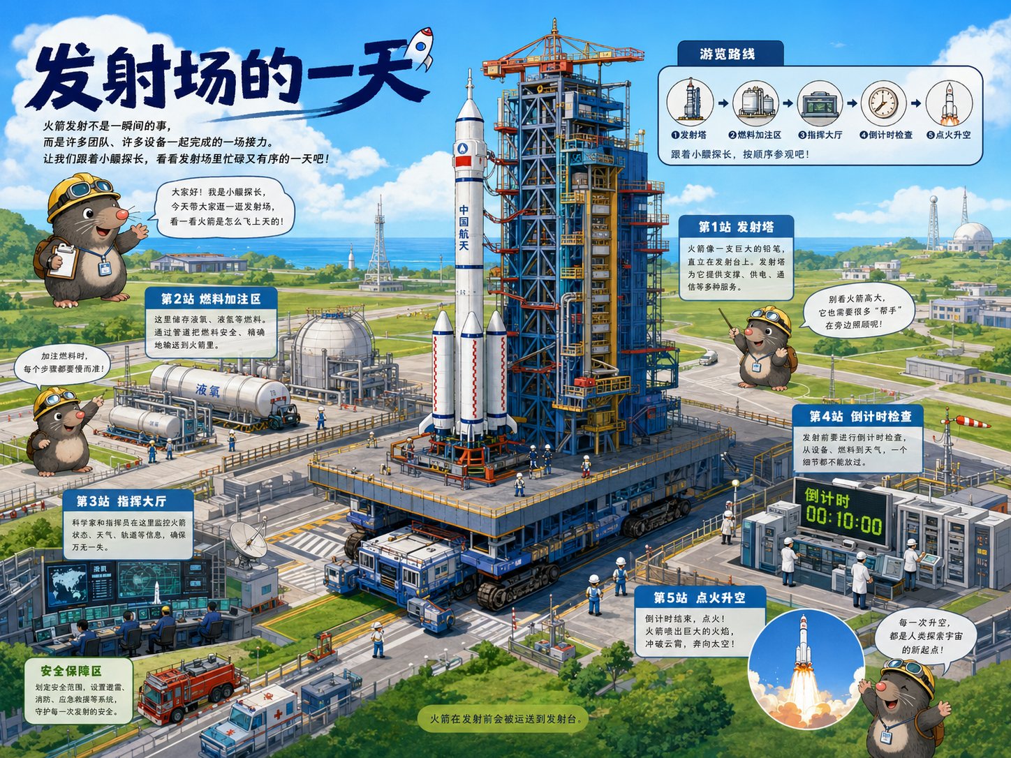 导览式科普绘本 - AI生成效果图